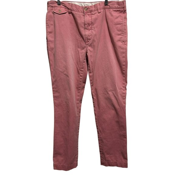Polo Ralph Lauren Straight Fit Bedford Twill Pants Men 36X32 Flat Front Preppy - Picture 1 of 6
